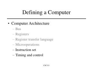 Defining a Computer