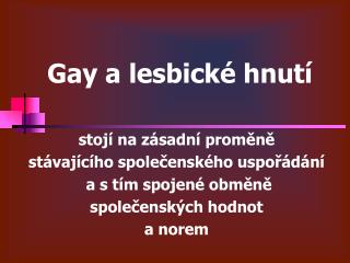 Gay a lesbické hnutí