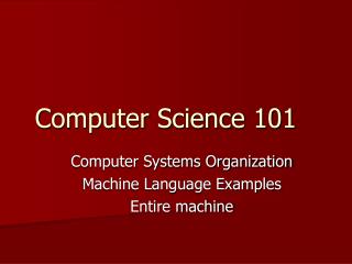 Computer Science 101