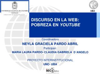 DISCURSO EN LA WEB: POBREZA EN YOUTUBE