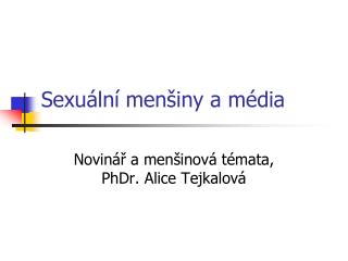 Sexuální menšiny a média