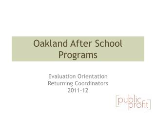 Oakland After School Programs