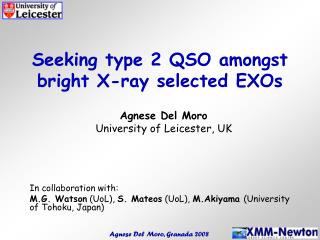 Seeking type 2 QSO amongst bright X-ray selected EXOs