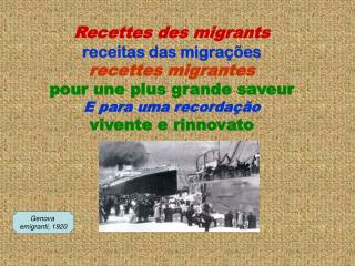 Recettes des migrants receitas das migraç ões recettes migrantes pour une plus grande saveur