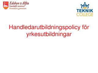 Handledarutbildningspolicy för yrkesutbildningar