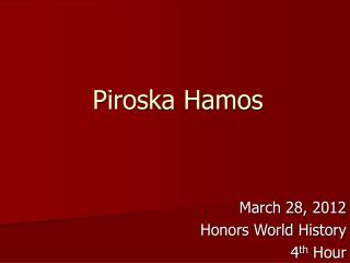 Piroska Hamos