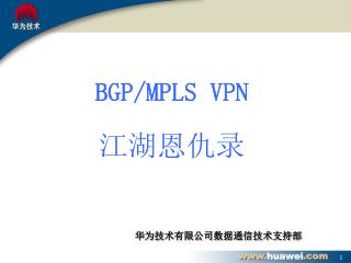 BGP/MPLS VPN 江湖恩仇录