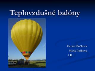 Teplovzdušné balóny