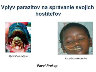 Vplyv parazitov na správanie svojich hostiteľov