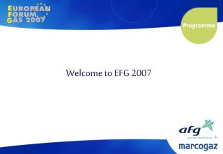 Welcome to EFG 2007