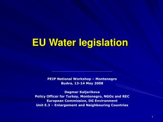 EU Water legislation