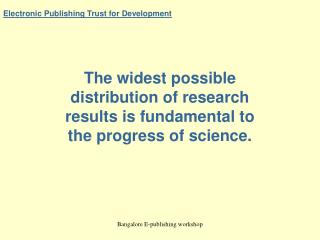 Electronic Publishing Trust for Development