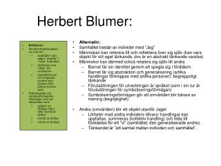 Herbert Blumer:
