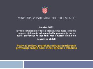 Ministarstvo socijalne politike i mladih