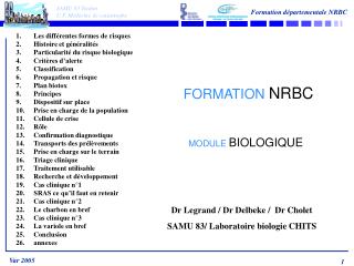 FORMATION NRBC