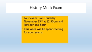 History Mock Exam