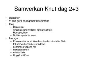 Samverkan Knut dag 2+3