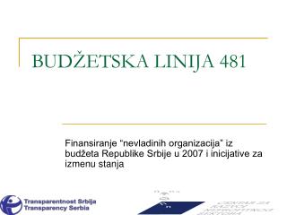 BUDŽETSKA LINIJA 481