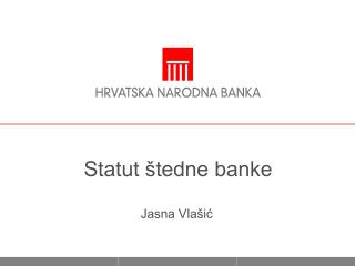 Statut štedne banke