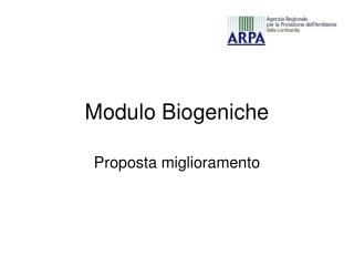 Modulo Biogeniche