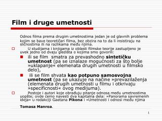 Film i druge umetnosti