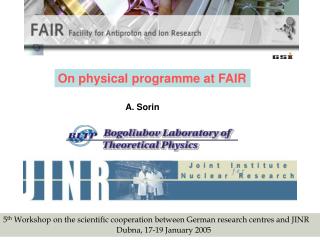 On physical programme at FAIR