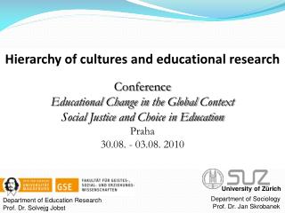 Department of Education Research Prof. Dr. Solvejg Jobst