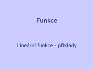 Funkce