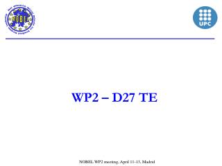 WP2 – D27 TE