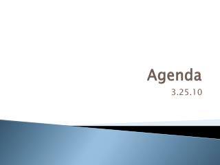 Agenda