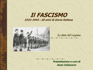 Il FASCISMO 1922-1943 : 20 anni di storia italiana