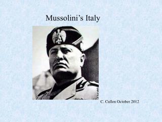 Mussolini’s Italy