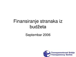 Finansiranje stranaka iz budžeta