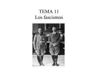 TEMA 11 Los fascismos