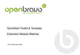 QuickStart Toolkit &amp; Template Extension Module Webinar