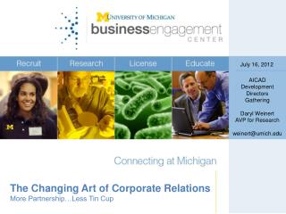 The Changing Art of Corporate Relations More Partnership…Less Tin Cup