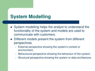 System Modelling