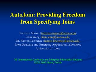 AutoJoin: Providing Freedom from Specifying Joins