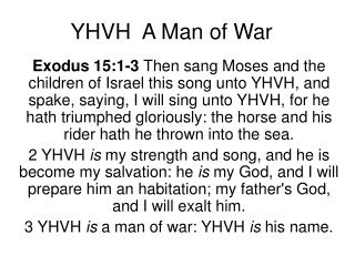 YHVH A Man of War