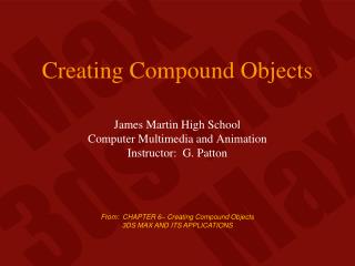 Creating Compound Objects