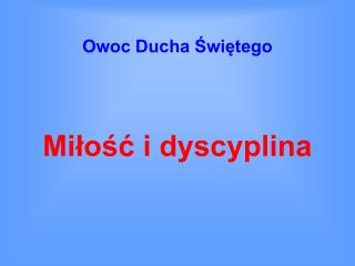 Owoc Ducha Świętego