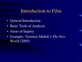 Introduction to Film