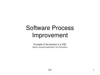 Software Process Improvement