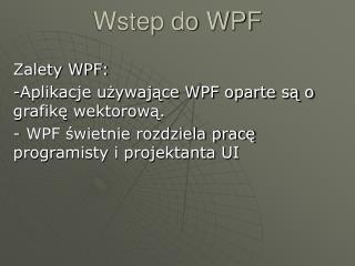 Wstep do WPF