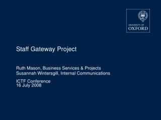 Staff Gateway Project