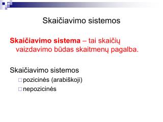 Skaičiavimo sistemos