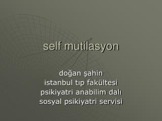 self mutilasyon