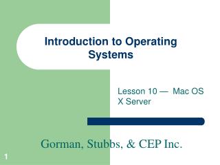 Introduction to Operating Systems