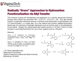Radically “Green” Approaches to Hydrocarbon Functionalization via Allyl Transfer