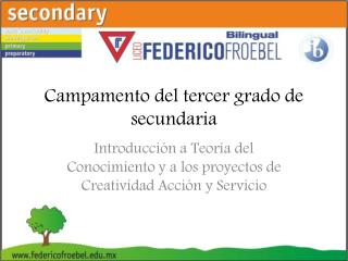 Campamento del tercer grado de secundaria